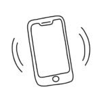 Smartphone Doodle Icon. Hand Drawn Symbol Vector